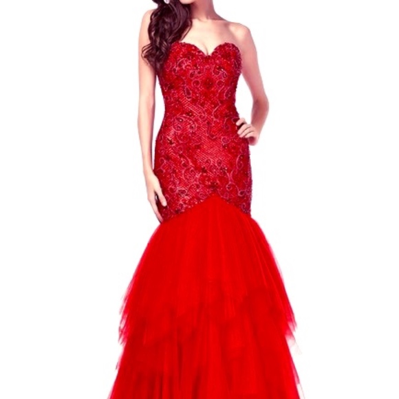 Angela and Alison Red Formal Dress